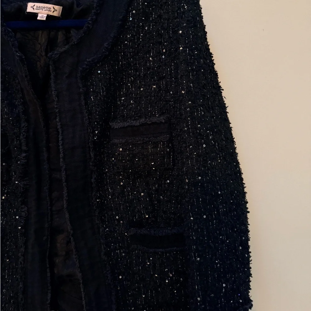 Nanette Lepore Black Tweed Blazer - Picture 8 of 15